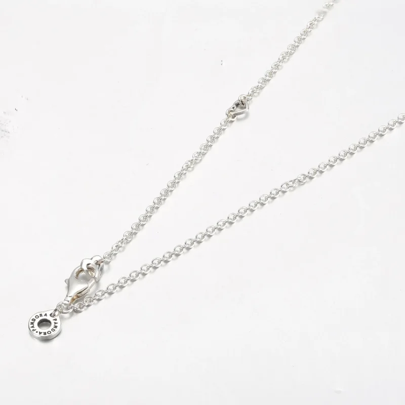 (bilde for) Pandora Strålende Hjerte og Svevende Stein Anheng Collier Halskjede - 392494C01 - Vis 4
