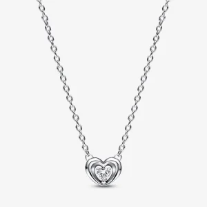 (bilde for) Pandora Strålende Hjerte og Svevende Stein Anheng Collier Halskjede - 392494C01