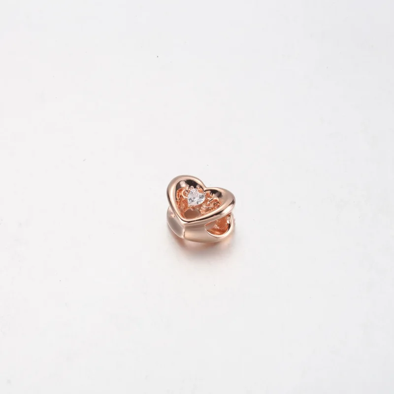(bilde for) Pandora Strålende Hjerte og Svevende Stein Charm - 782493C01 - Vis 3
