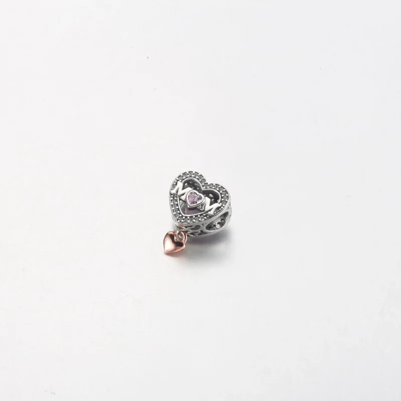 (bilde for) Pandora Tofarget Åpen Mor og Hjerte Charm - 782653C01 - Vis 2