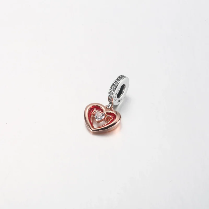 (bilde for) Pandora Tofarget Strålende Hjerte Hengende Charm - 782450C01 - Vis 2