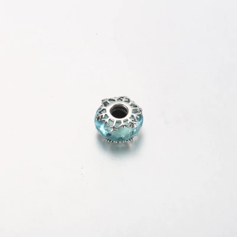 (bilde for) Pandora Vinterblått Snøfnugg Murano Charm - 792377C00 - Vis 7