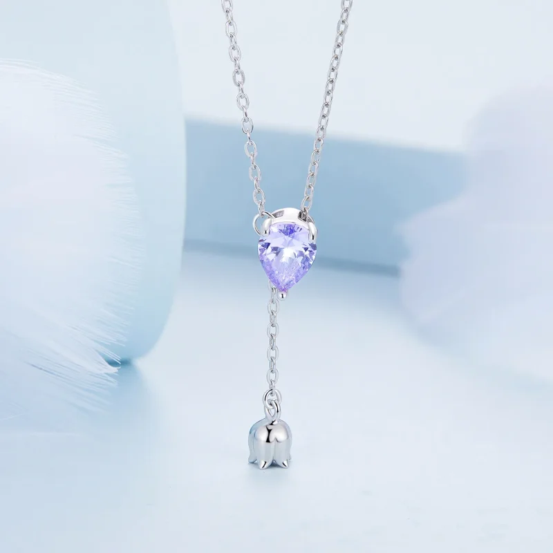 (bilde for) Pandora Style Ametyst Halskjede - BSN271 - Vis 3