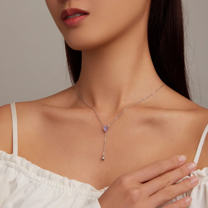 (bilde for) Pandora Style Ametyst Halskjede - BSN271 - Vis 6