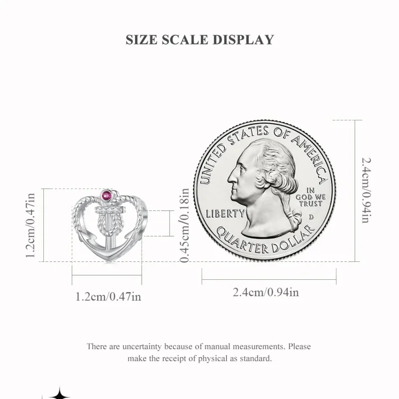 (bilde for) Pandora Style Anchor Charm - BSC773 - Vis 5
