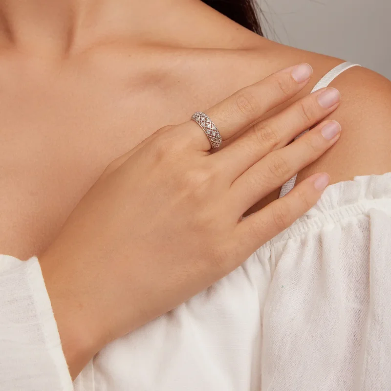 (bilde for) Pandora Style Anniversary Band Ring - BSR333 - Vis 4
