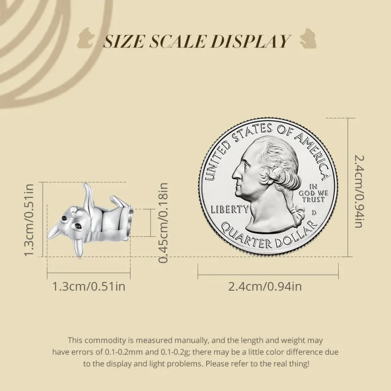 (bilde for) Pandora Style Bulldog Charm - BSC796 - Vis 5