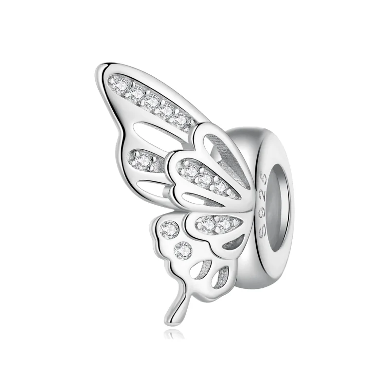 (bilde for) Pandora Style Butterflies Spacer Charm - BSC823 - Vis 2