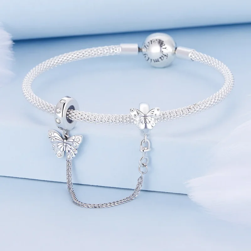 (bilde for) Pandora Style Butterfly sikkerhetskjede - BSC801 - Vis 2