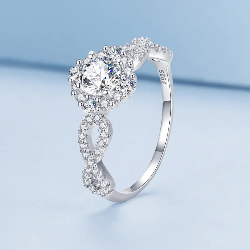 (bilde for) Pandora Style Classic Elegance Ring Clear Cz - BSR352 - Vis 2