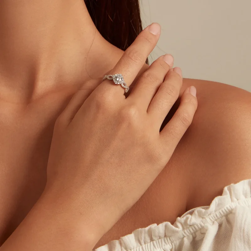 (bilde for) Pandora Style Classic Elegance Ring Clear Cz - BSR352 - Vis 5
