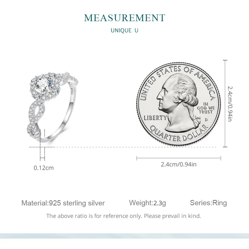 (bilde for) Pandora Style Classic Elegance Ring Clear Cz - BSR352 - Vis 8