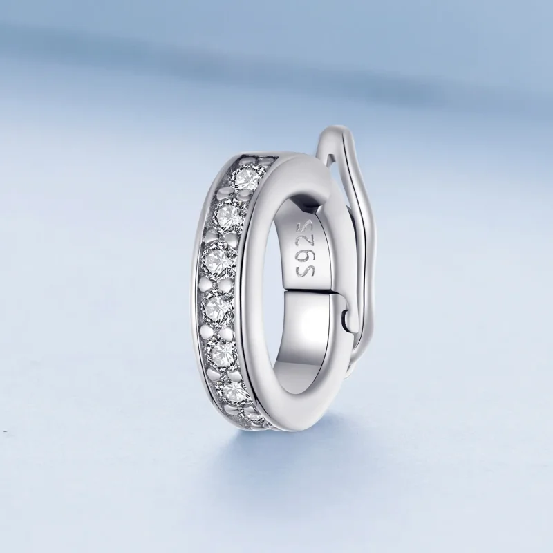 (bilde for) Pandora Style Clear Sparkle Spacer Charm - BSC886 - Vis 2