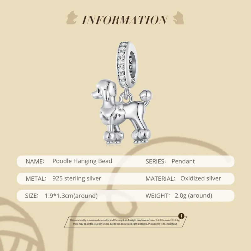 (bilde for) Pandora Style Cockapoo Charm - BSC797 - Vis 6
