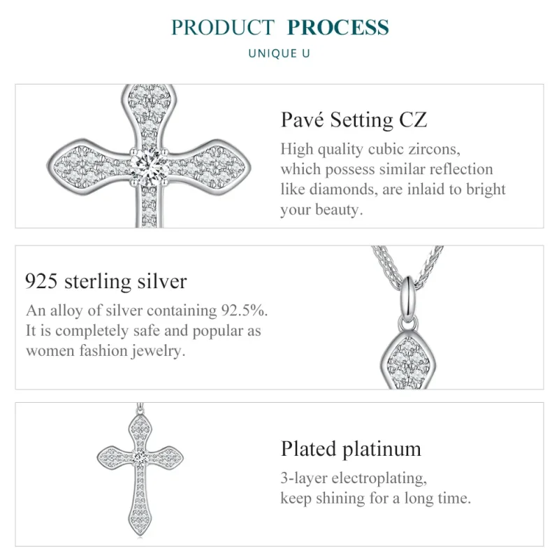 (bilde for) Pandora Style Cross Halskjede - BSN303 - Vis 6