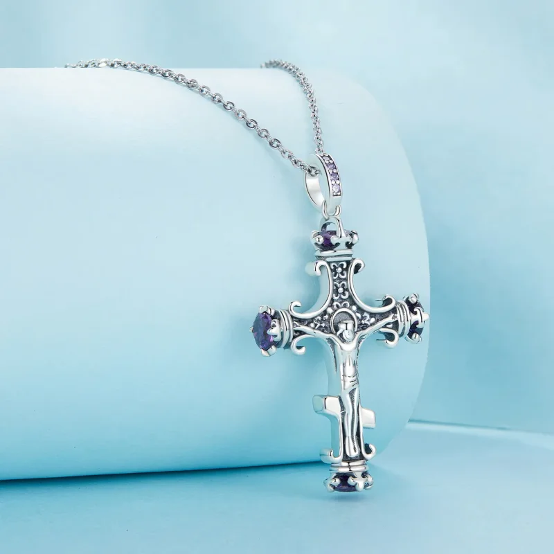 (bilde for) Pandora Style Cross Pendant - SCP064 - Vis 3