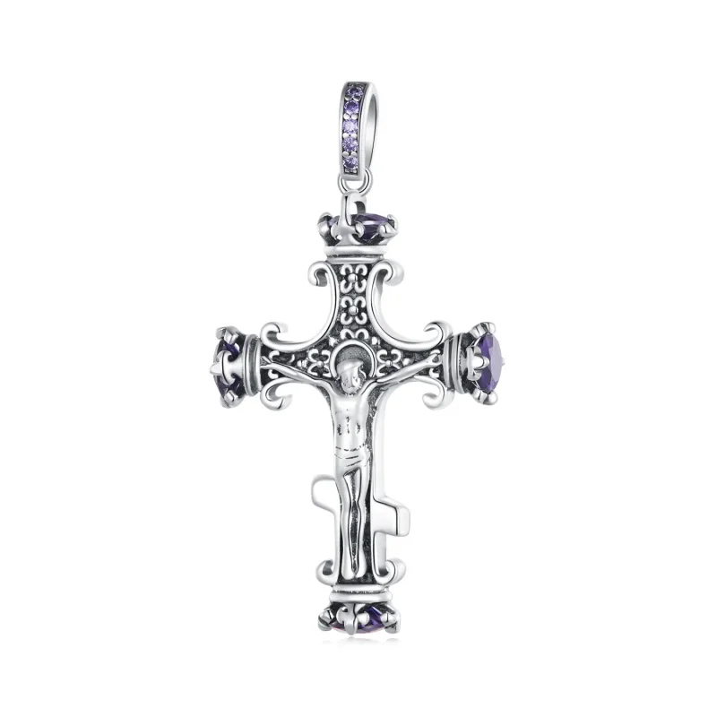 (bilde for) Pandora Style Cross Pendant - SCP064 - Vis 4