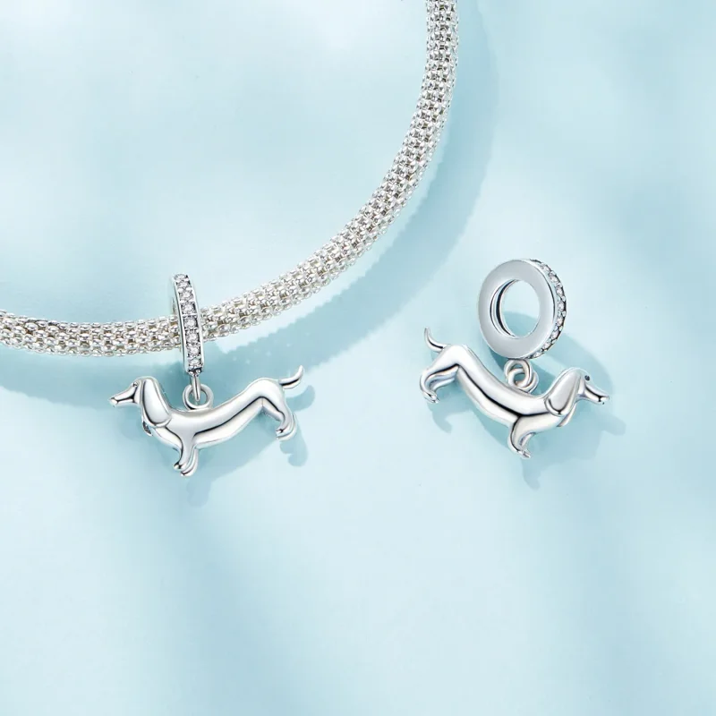 (bilde for) Pandora Style Dachshund Charm - SCC2561 - Vis 4