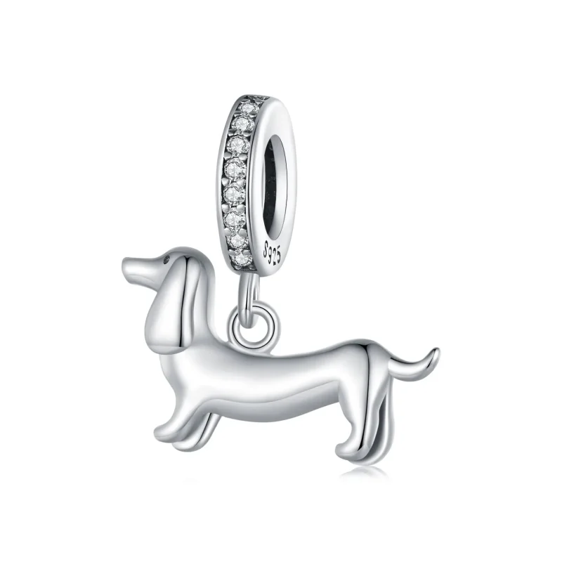 (bilde for) Pandora Style Dachshund Charm - SCC2561 - Vis 8