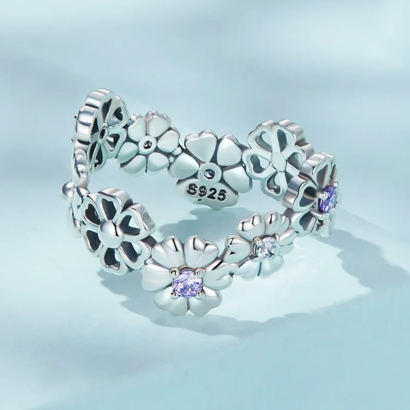 (bilde for) Pandora Style Daisy Chain Ring - SCR873 - Vis 3