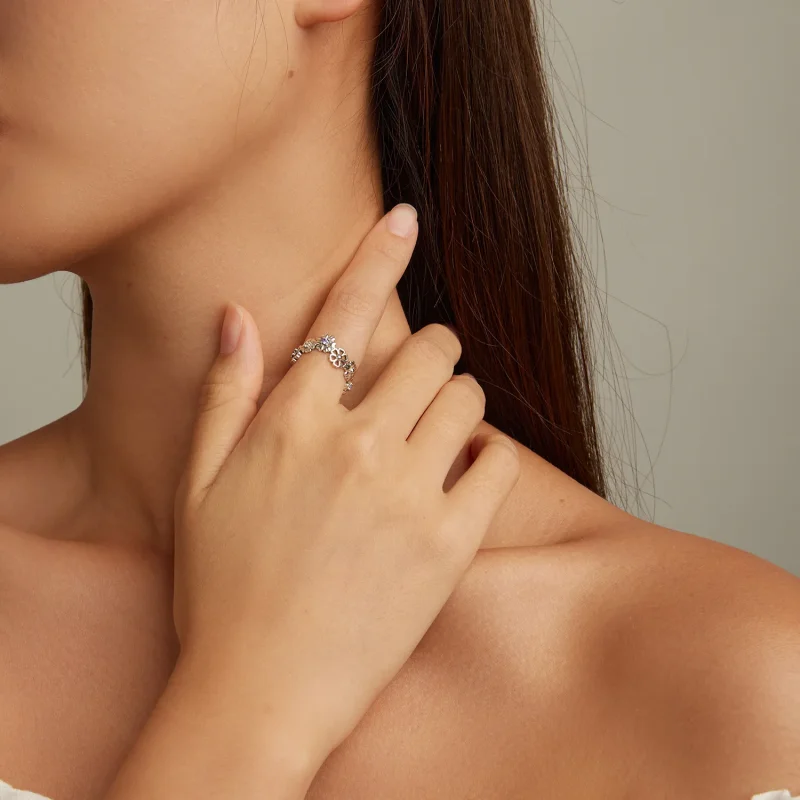 (bilde for) Pandora Style Daisy Chain Ring - SCR873 - Vis 4