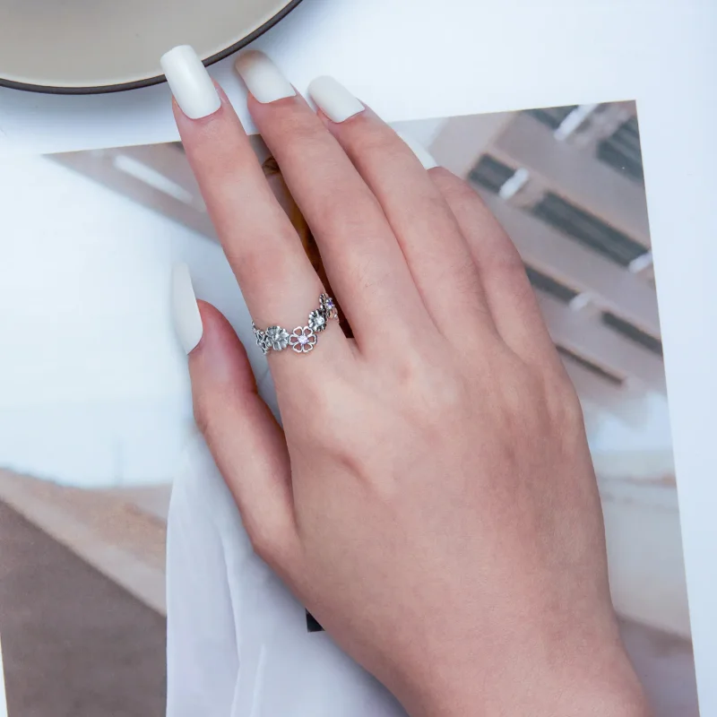 (bilde for) Pandora Style Daisy Chain Ring - SCR873 - Vis 5