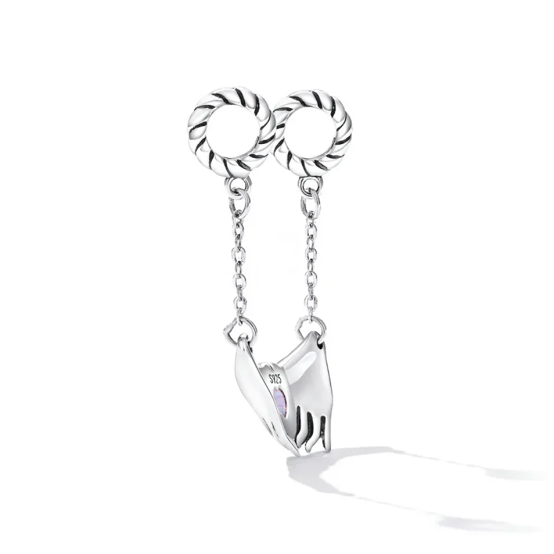 (bilde for) Pandora Style Family Heart Safety Chain - BSC597 - Vis 3