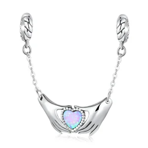 (bilde for) Pandora Style Family Heart Safety Chain - BSC597