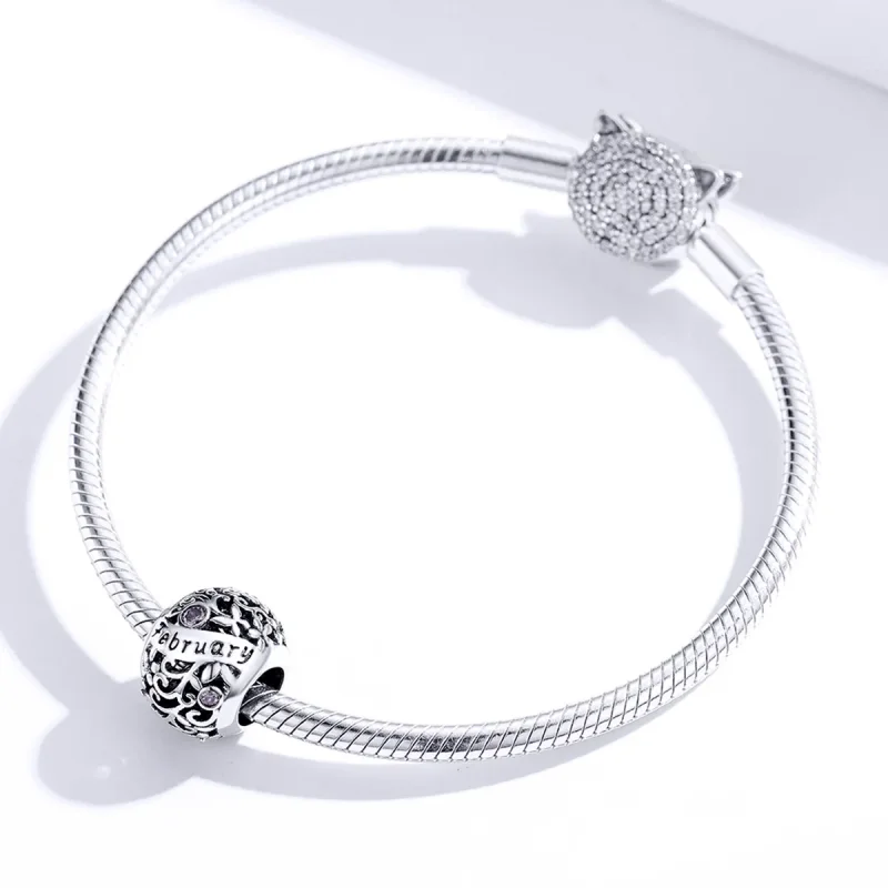 (bilde for) Pandora Style February Birthstone - SCC1385-2 - Vis 2