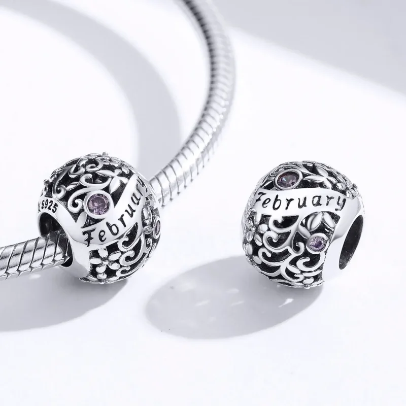 (bilde for) Pandora Style February Birthstone - SCC1385-2 - Vis 3