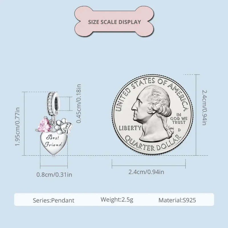 (bilde for) Pandora Style Forever Friends Charm - SCC2436 - Vis 6