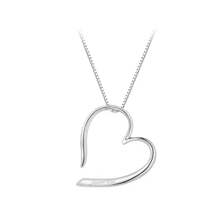 (bilde for) Pandora Style Freehand Heart Halskjede - BSN341