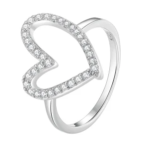 (bilde for) Pandora Style Freehand Heart Ring - BSR401