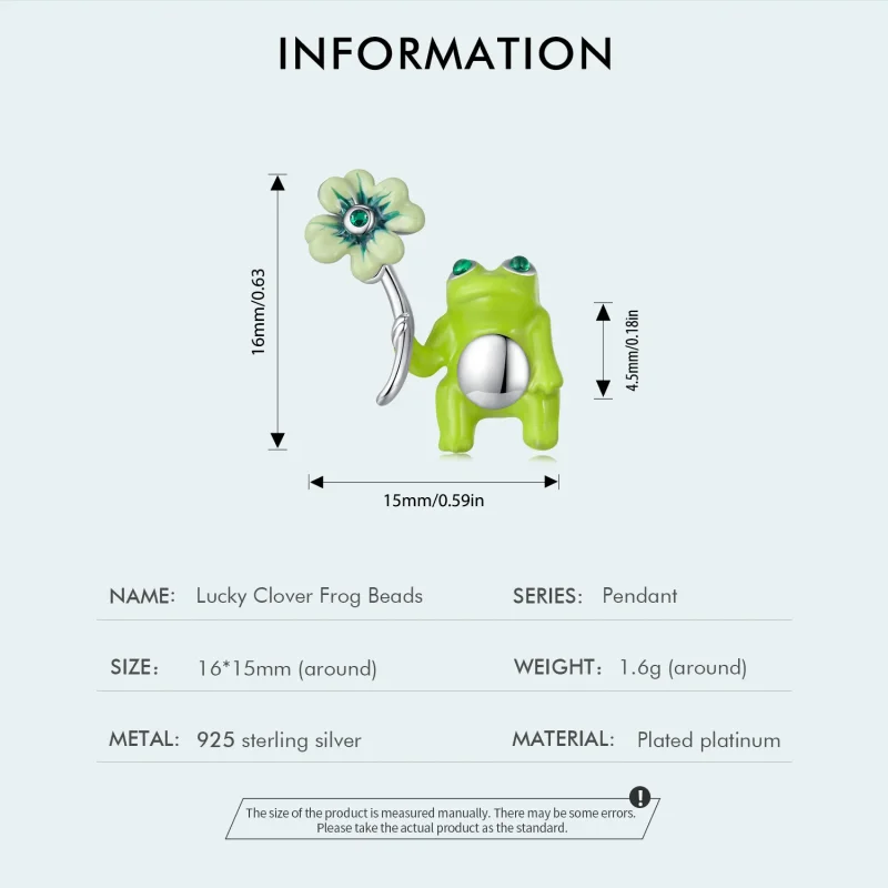 (bilde for) Pandora Style Frog Charm - SCC2488 - Vis 4