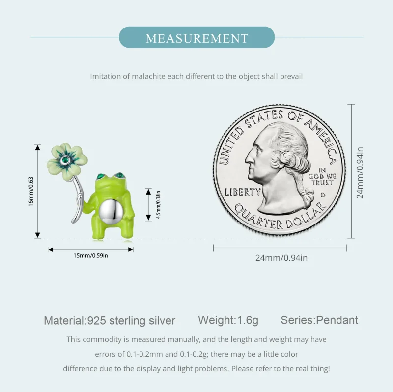 (bilde for) Pandora Style Frog Charm - SCC2488 - Vis 5