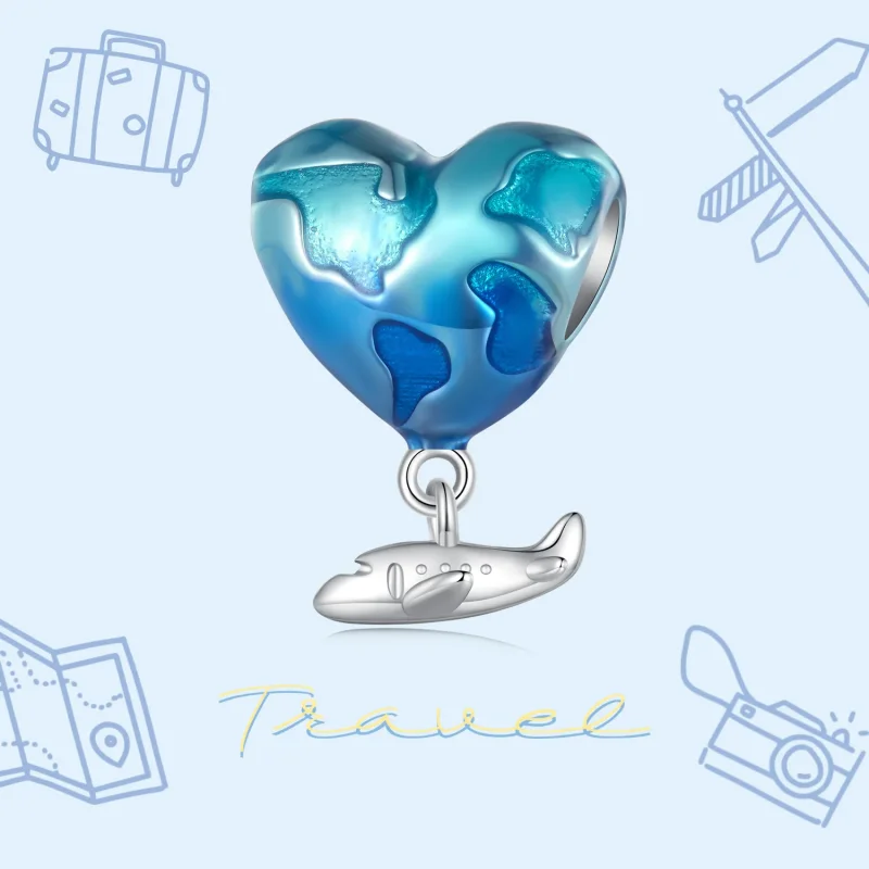 (bilde for) Pandora Style Globe Charm - SCC2481 - Vis 3