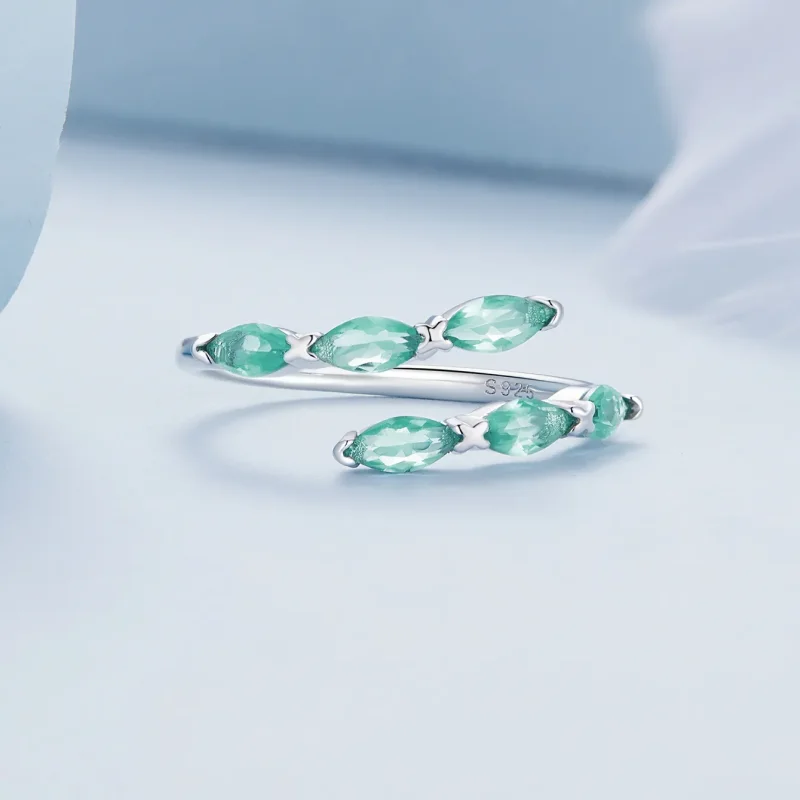 (bilde for) Pandora Style Grønn Ring - BSR415 - Vis 3