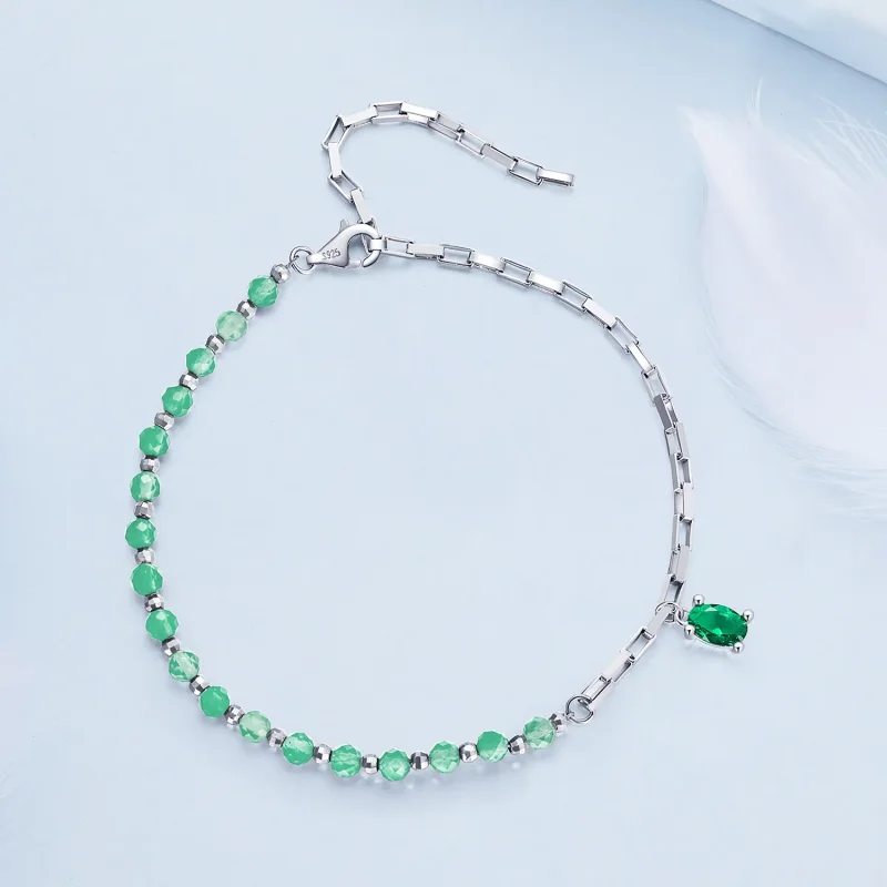 (bilde for) Pandora Style grønt armbånd - BSB128 - Vis 2