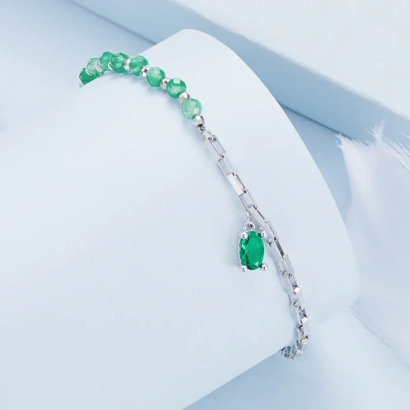(bilde for) Pandora Style grønt armbånd - BSB128 - Vis 3