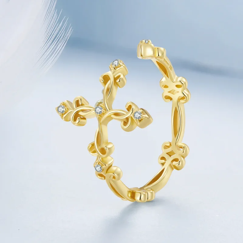 (bilde for) Pandora Style Gult Gull Ring - BSR041-B - Vis 2
