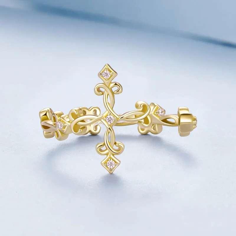 (bilde for) Pandora Style Gult Gull Ring - BSR041-B - Vis 3
