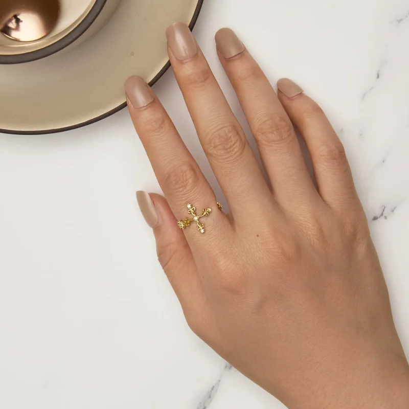 (bilde for) Pandora Style Gult Gull Ring - BSR041-B - Vis 5