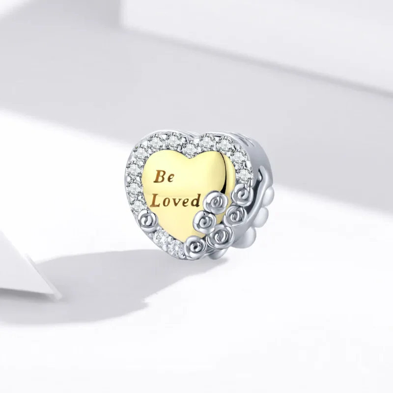 (bilde for) Pandora Style Heart Charm - BSC500 - Vis 2