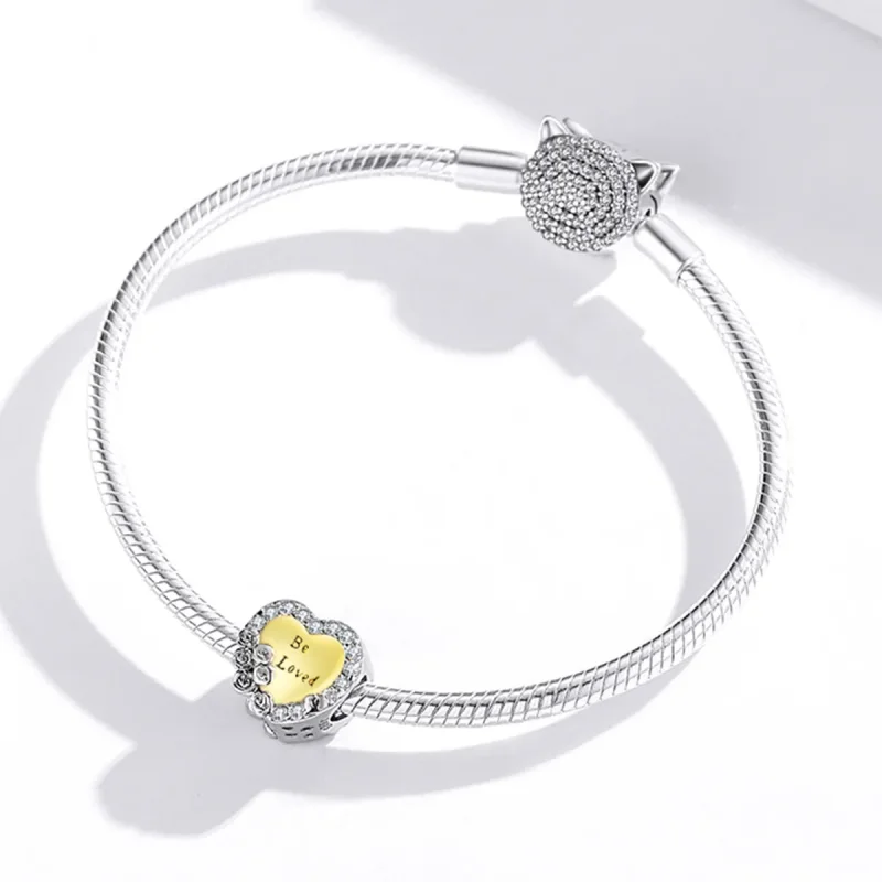 (bilde for) Pandora Style Heart Charm - BSC500 - Vis 3