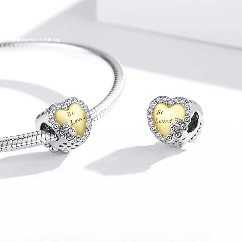 (bilde for) Pandora Style Heart Charm - BSC500 - Vis 4