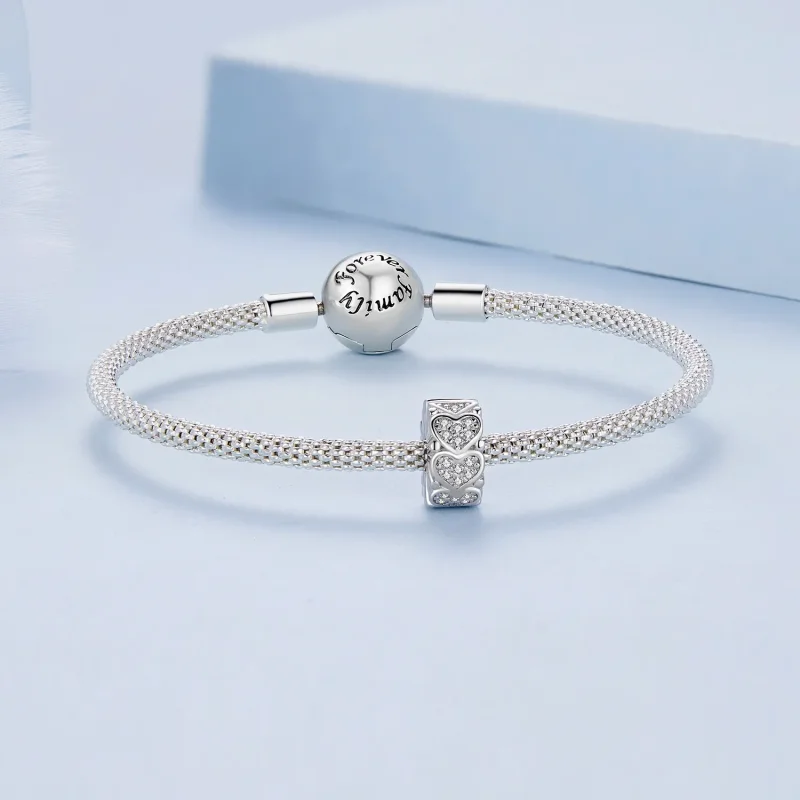 (bilde for) Pandora Style Heart Spacer - BSC885 - Vis 5