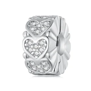 (bilde for) Pandora Style Heart Spacer - BSC885