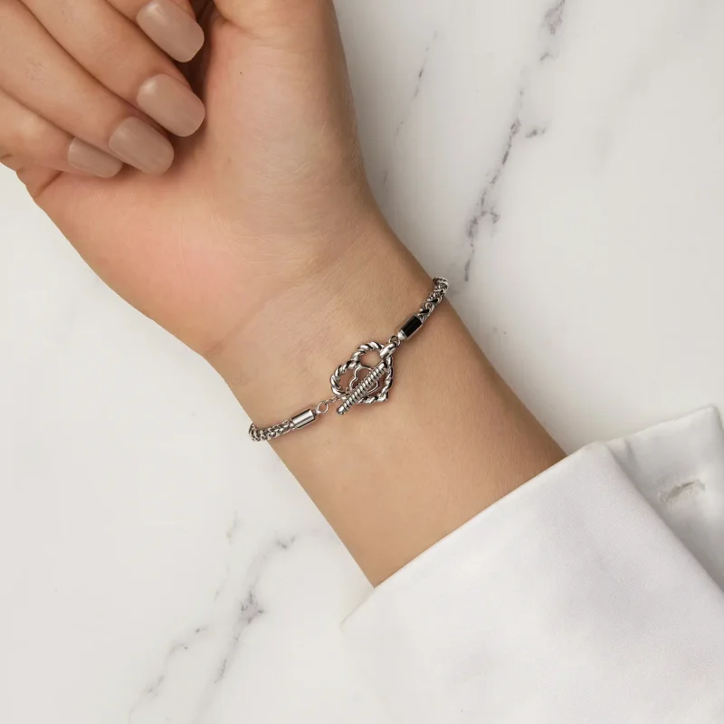 (bilde for) Pandora Style Heart T Bar armbånd - BSB132 - Vis 7