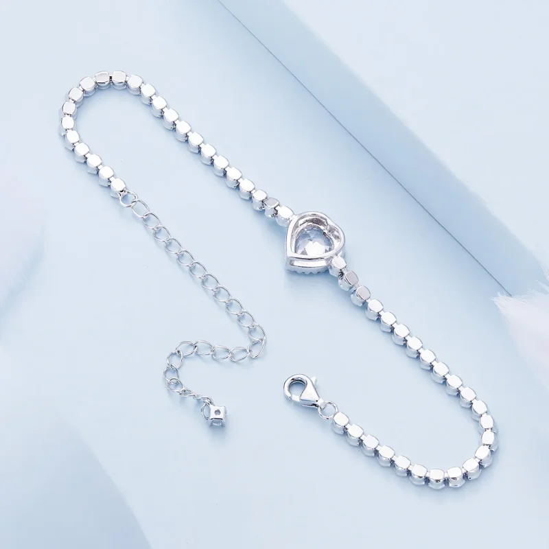 (bilde for) Pandora Style Heart Tennis Armbånd - BSB098 - Vis 4
