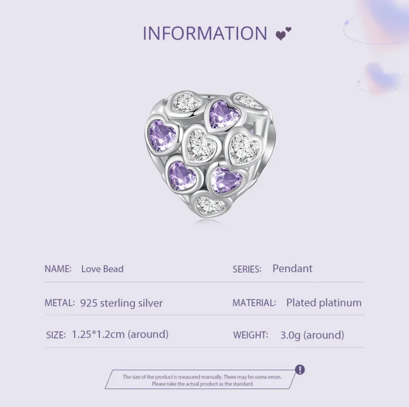 (bilde for) Pandora Style Hearts All Over Charm - SCC2451 - Vis 5